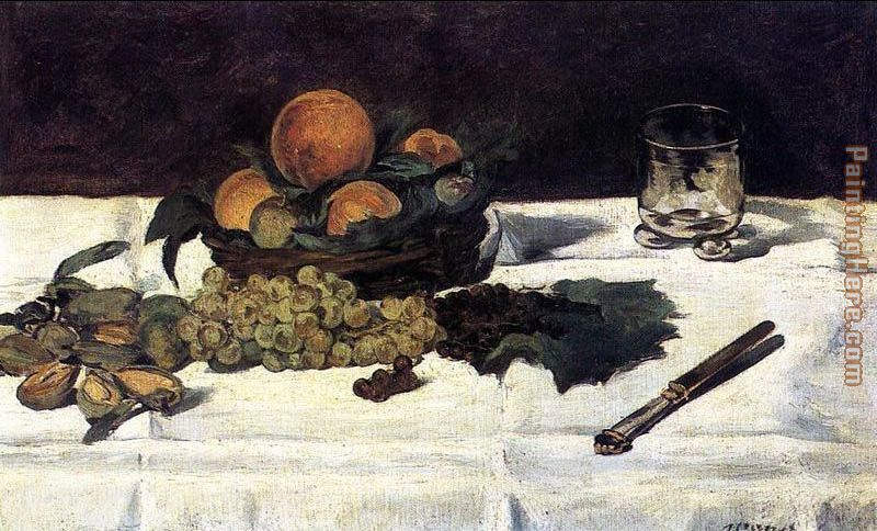Fruit on a Table painting - Edouard Manet Fruit on a Table art painting